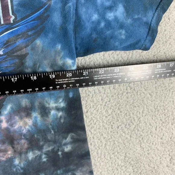 Lynyrd Skynyrd Shirt Men Large Blue Tie Dye LIQUID BLUE Eagle USA Flag Crew Neck - Picture 10 of 11